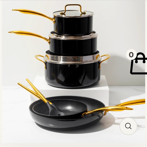 Elegant Black and Gold Cookware Set - Picture 4 of 4
